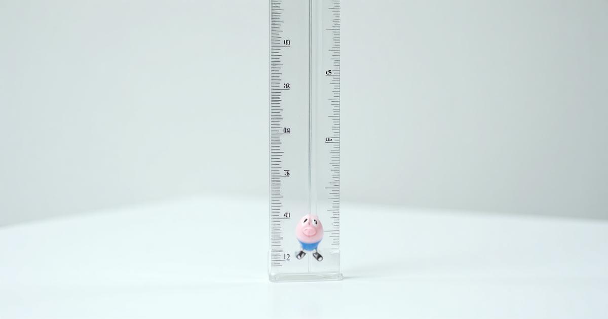 Ruler measuring an object precisely